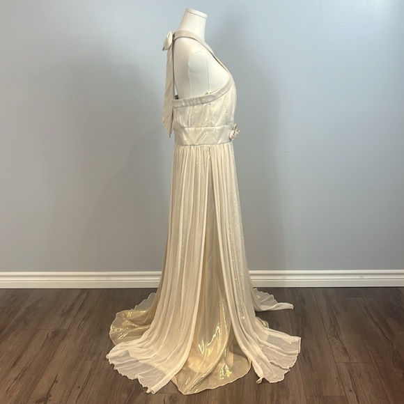 Marc Bouwer Gold Silk Evening Gown - Picture 9 of 17